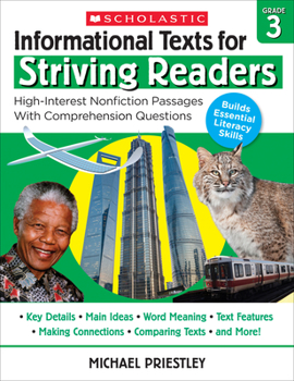 Paperback Informational Texts for Striving Readers: Grade 3: High-Interest Nonfiction Passages with Comprehension Questions Book