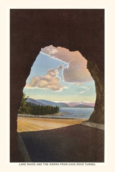 Paperback Vintage Journal Lake Tahoe and The Sierra from Cave Rock Tunnel Book