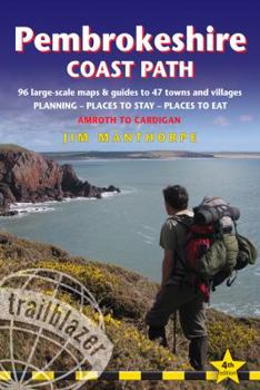 Paperback Pembrokeshire Coast Path: British Walking Guide with 96 Large-Scale Walking Maps, Places to Stay, Places to Eat Book