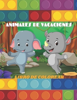Paperback Animales de Vacaciones - Libro de Colorear [Spanish] Book