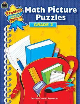 Paperback Math Picture Puzzles Grade 2 Book