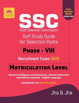 Paperback Ssc Matriculation Level Phase VIII Guide 2020 Book