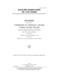 Hawaii field hearings during the 111th Congress