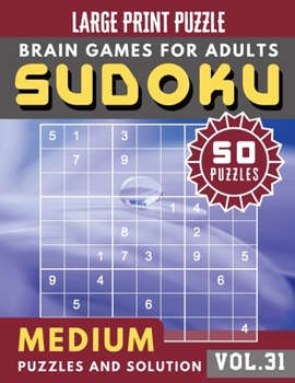 Paperback Sudoku Medium: sudoku puzzle books for women - Sudoku medium difficulty Puzzles and Solutions For Beginners Large Print (Sudoku Brain [Large Print] Book