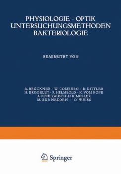 Paperback Physiologie - Optik Untersuchungsmethoden Bakteriologie [German] Book