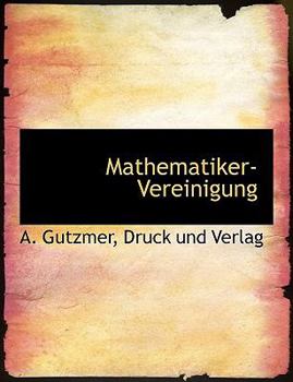 Paperback Mathematiker-Vereinigung [German] Book