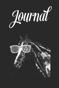 Paperback Journal: Funny Race Horse Watch Me Neigh Neigh Blank Ruled Line College Journal Notebook Size for Diary Student Teacher Friend Book