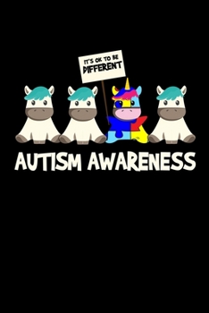 Notebook: Autism Day Unicorn Color Therapy Gift 120 Pages, 6X9 Inches, Blank