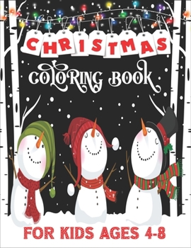 Paperback Christmas Coloring Book For Kids: 54 Pages Simple Relaxing Design for Kids Of Ages 4-8 Enjoy to Color Santa, Stocking And Much More Book