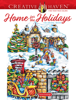 Paperback Creative Haven Home for the Holidays Coloring Book