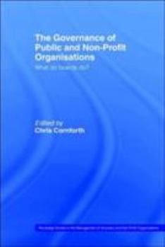 Paperback The Governance of Public and Non-Profit Organizations Book
