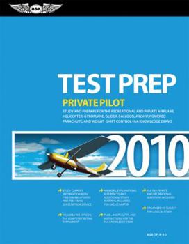 Paperback Private Pilot Test Prep: Study and Prepare for the Recreational and Private Airplane, Helicopter, Gyroplane, Glider, Balloon, Airship, Powered Book