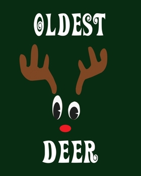 Oldest Deer: Blank 8" x 10" 200 Pages Thick Unruled Sketchbook DIY Journal