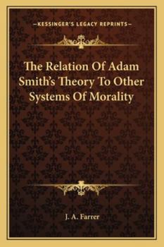 Paperback The Relation Of Adam Smith's Theory To Other Systems Of Morality Book