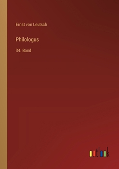 Paperback Philologus: 34. Band [German] Book