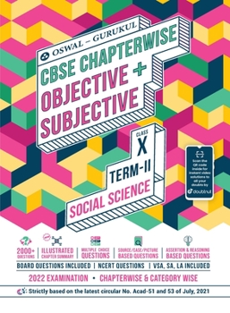 Paperback Social Science Chapterwise Objective + Subjective for CBSE Class 10 Term 2 Exam Book