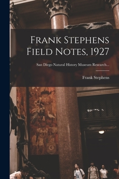 Paperback Frank Stephens Field Notes, 1927 Book