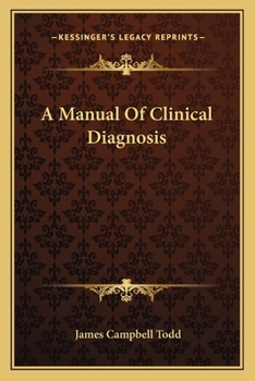 Paperback A Manual Of Clinical Diagnosis Book