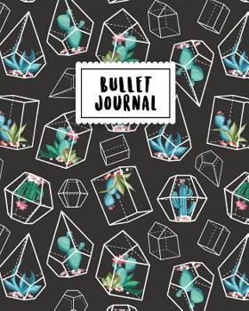 Paperback Bullet Journal: Cactus in Black Angles - 150 Dot Grid Pages (Size 8x10 Inches) - With Bullet Journal Sample Ideas Book