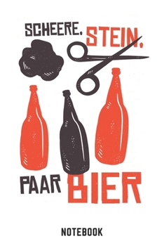 Schere Stein Paar Bier Notebook: A5 Kariert Bierbrau Buch, Notizbuch f�r Biebrauer, Hobbybrauer, Bier Brauen 120 Seiten 6x9 Organizer Schreibheft Planer zum Ausf�llen