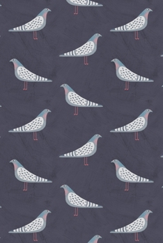 Paperback Notes: A Blank Squared Paper Journal with Pigeon Pattern Cover Art Book