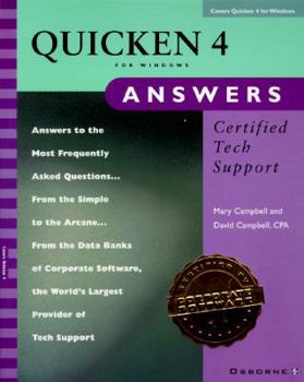 Paperback Quicken 4 for Windows Answers Book