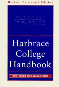 Hardcover Harbrace College Handbook: With 1998 MLA Style Manual Updates Book