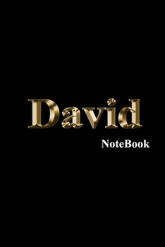 David Notebook: Name Monogram 9 x 6 Blank, lined writing Journal/Notebook diary, and notes