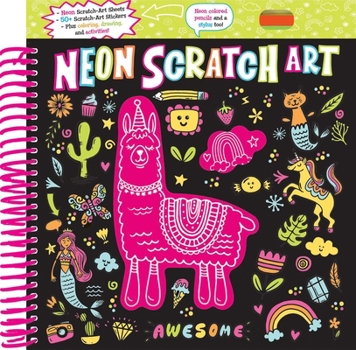Spiral-bound Neon Scratch Art Book
