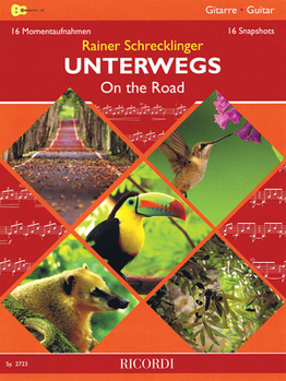Paperback On the Road [Unterwegs]: 16 Snapshots [16 Momentaufnahmen] for Guitar [Gitarre] Book