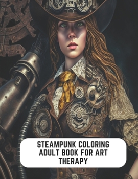 Paperback Steampunk Coloring Adult Book for Art Therapy: Journey Through a Steampunk Fantasy Book