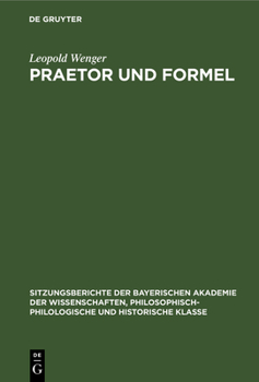 Hardcover Praetor Und Formel [German] Book