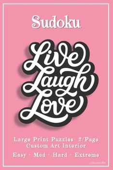 Paperback Sudoku: 2 Per Page - 202 FULL SIZE LARGE PRINT Easy to Extreme Puzzles, Rules & Solutions / Answers. Plenty of Margin Space. B [Large Print] Book