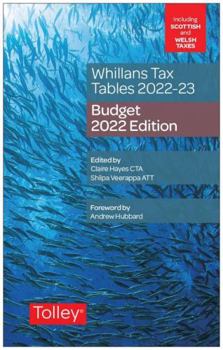 Paperback Whillans's Tax Tables 2022-23 (Budget edition) Book