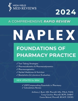 Paperback 2024 NAPLEX - Foundations of Pharmacy Practice: A Comprehensive Rapid Review Book