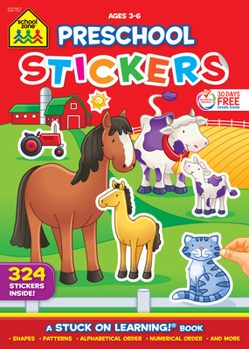 Paperback School Zone Preschool Stickers Workbook Book