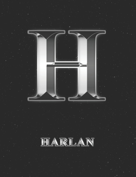 Harlan: 2 Year Weekly Planner with Note Pages (24 Months) | Silver Effect Personalized Custom Letter H Initial First Name | 2020 - 2021 | Week ... | Plan Each Day, Set Goals & Get Stuff Done