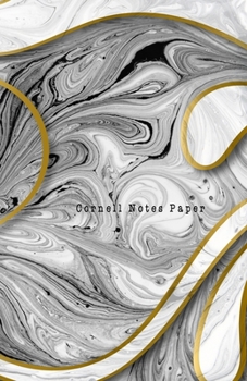 Paperback Cornell Notes Paper: Notes Taking System for High School Adult Student with College Ruled Lines Composition with Marble Acrylic Theme Book