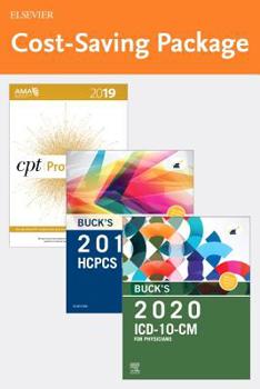 Spiral-bound Buck's 2020 ICD-10-CM Physician Edition, 2019 HCPCS Professional Edition and AMA 2019 CPT Professional Edition Package Book