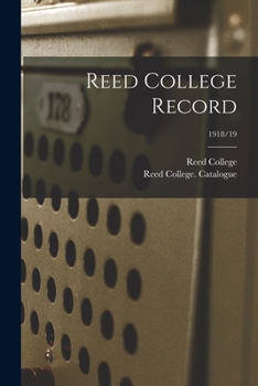 Paperback Reed College Record; 1918/19 Book