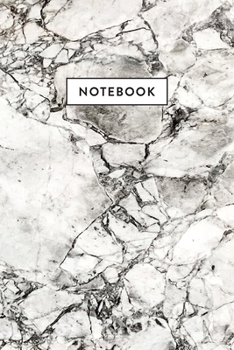 Paperback Notebook: Grey Marble - Notizbuch in moderner Marmor Optik - ca. DIN A5 (6x9''), liniert, 108 Seiten, Grauer Marmor - f?r Notize Book