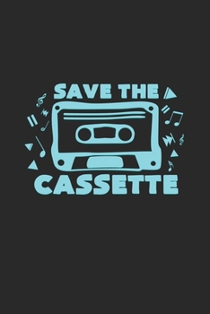 Paperback Save the cassette: 6x9 Cassette-Tape - lined - ruled paper - notebook - notes Book