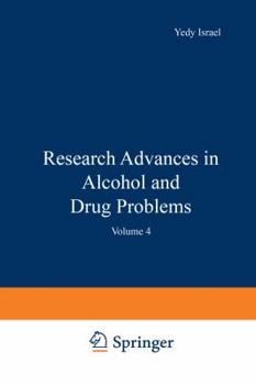 Paperback Research Advances in Alcohol and Drug Problems: Volume 4 Book