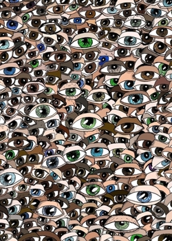 Paperback Sea of Eyes Journal: Color Book