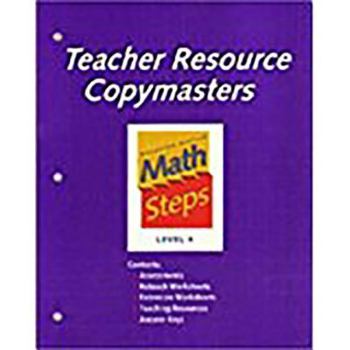 Hardcover Math Steps: Teacher Resource Copymasters Grade 4 Book