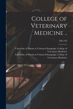 Paperback College of Veterinary Medicine ..; 1961/63 Book