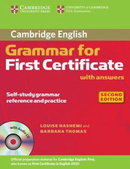 Paperback Cambridge Grammar for First Certificate with Answers and Audio CD Book