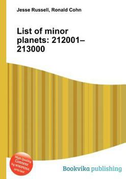 Paperback List of Minor Planets: 212001-213000 Book