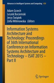 Paperback Information Systems Architecture and Technology: Proceedings of 36th International Conference on Information Systems Architecture and Technology - Isa Book