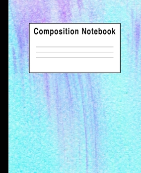 Paperback Composition Notebook: Pretty Pastel Purples Blues Abstract Book